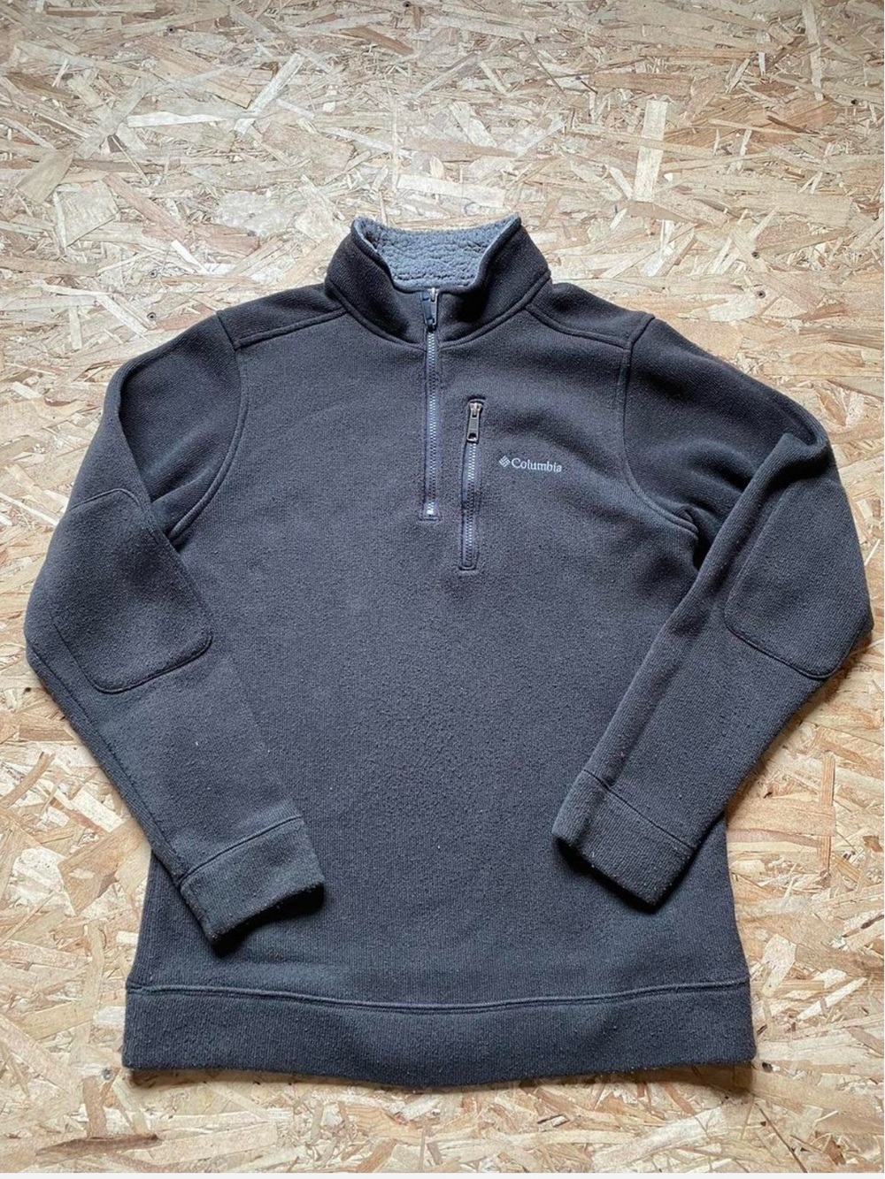 Columbia Men's Charcoal Gray /Brown Quarter-Zip Fleece Pullover